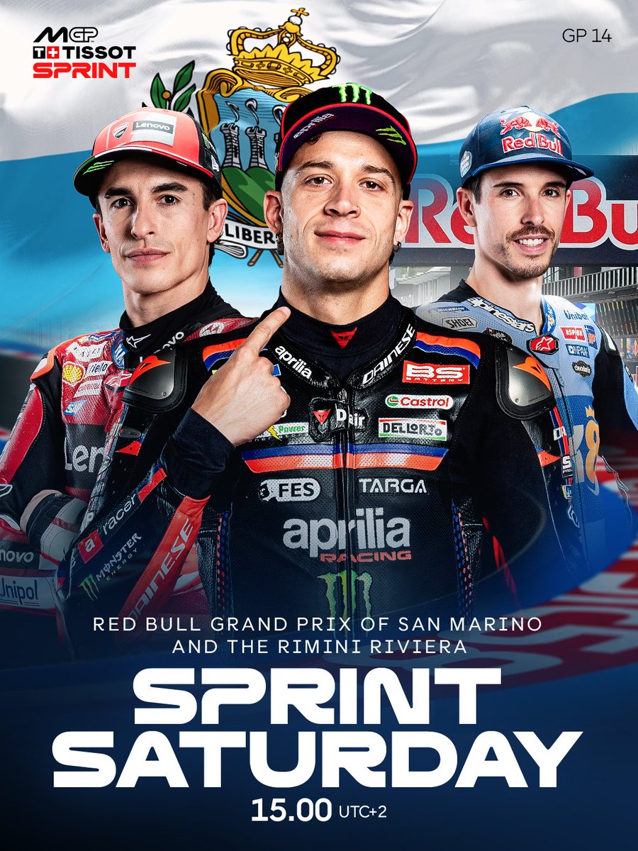 MotoGP's tweet photo. The stage is set for Super Saturday at Misano! 🎇

#SanMarinoGP🇸🇲 https://t.co/Mg6OZLnJBW