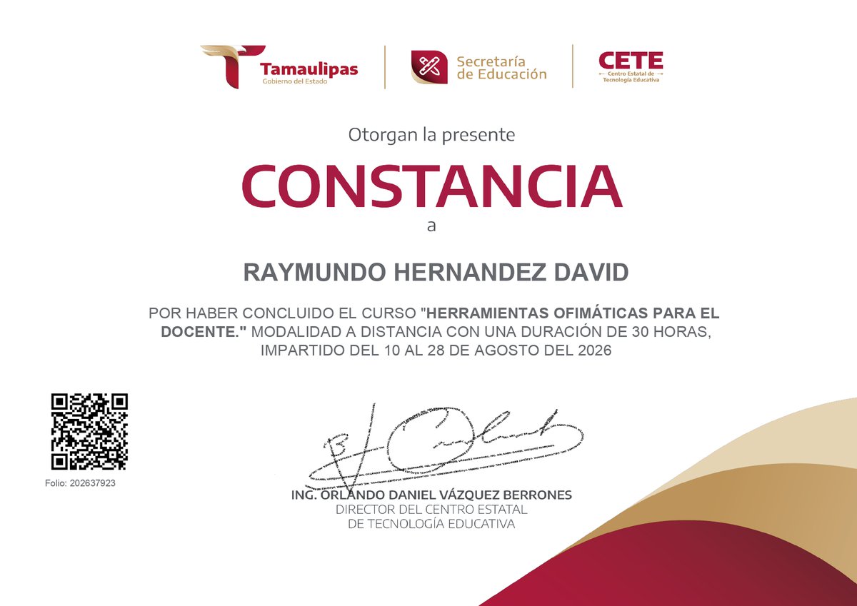 rhernandezdavid's tweet photo. Fortaleciendo las TICCAD de forma continua en el CETE (Centro Estatal de Tecnología Educativa) de la SET, con el curso Herramientas ofimáticas para el docente. Agosto 2026 https://t.co/DOSuFXXUQg