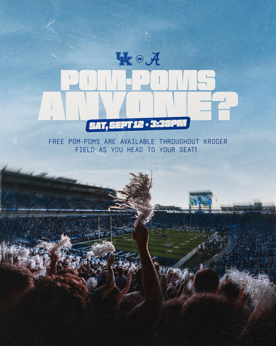Free Pom-poms at tomorrow’s game