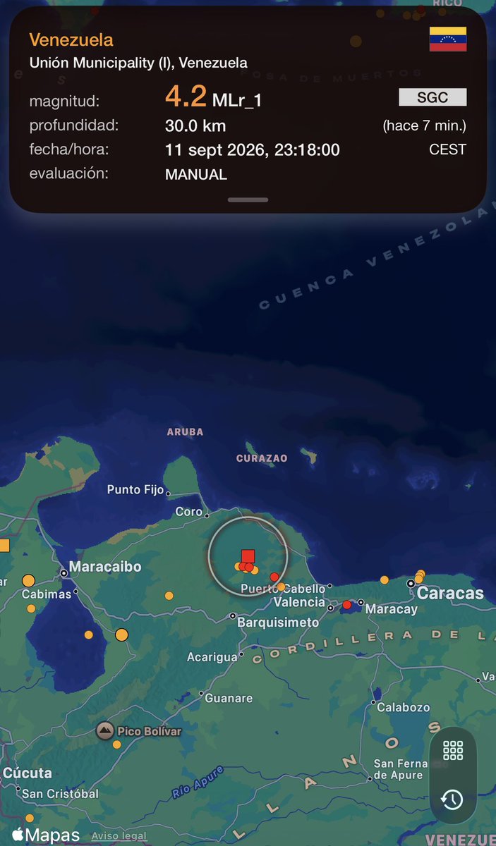 DelmiroDeBarrio's tweet photo. #Ahora Sismo Venezuela 
Preliminar 4.2 https://t.co/cZZVIGU4Lq