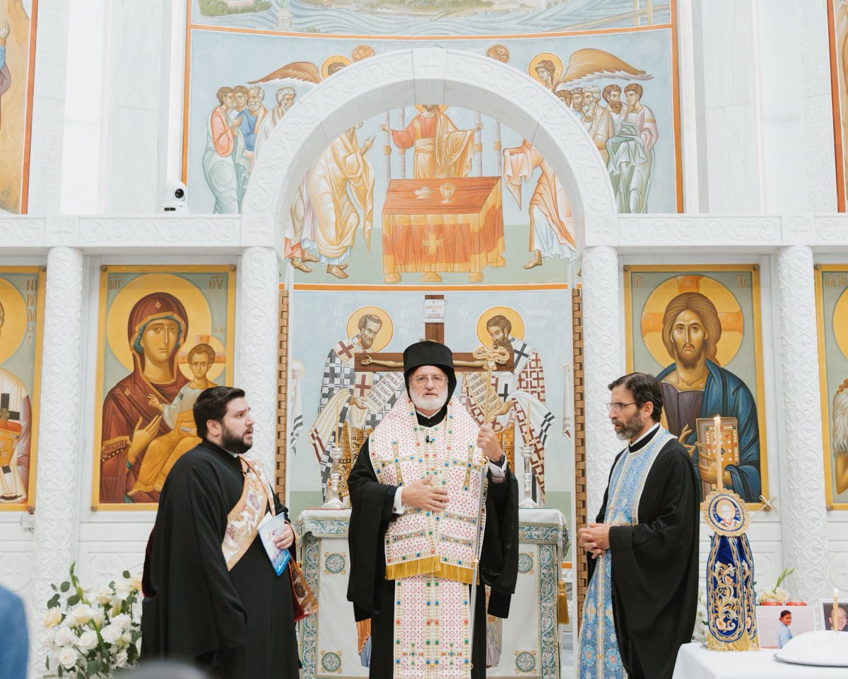 NYCMayor's tweet photo. This afternoon, I joined Archbishop Elpidophoros and faith leaders at St. Nicholas National Shrine to mark the 25 years since the horrific terror attacks of 9/11 and reflect on the resilience of our city.

St. Nicholas was the only house of worship destroyed on September 11. Its rebuilding reflects the spirit that carried New Yorkers through the days, months and years in the wake of the attack: a belief in each other, the hope of recovery, and a determination to begin again.

Today, we stand on hallowed ground. We remember those we lost, who carried our city forward.

And we carry that shared spirit with us as we build a city worthy of all those who call it home.