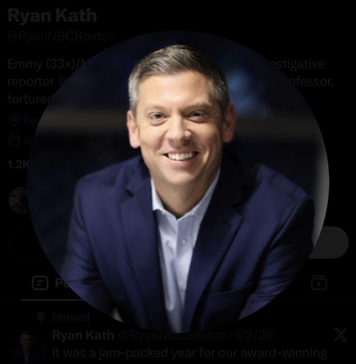 Drewader's tweet photo. @RyanNBCBoston @NBC10Boston The shit eating grin of a loser trying to smear a Black man that believed Lindsay Clancy was guilty. https://t.co/gItui2Fthr