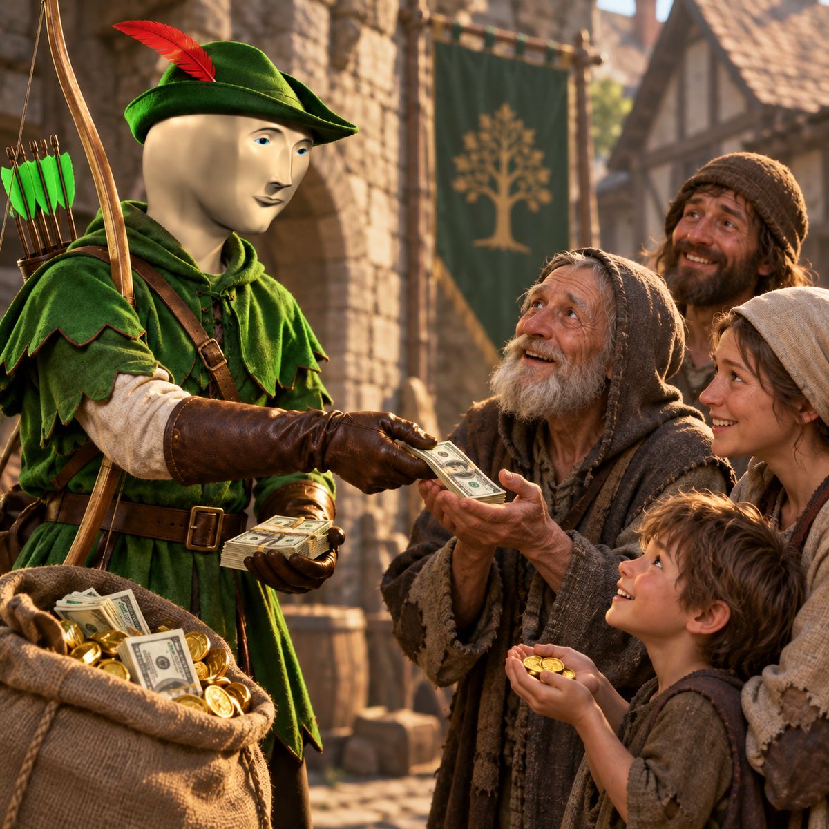 MemeManrh's tweet photo. giving to the poor. https://t.co/IGMu68KhXz