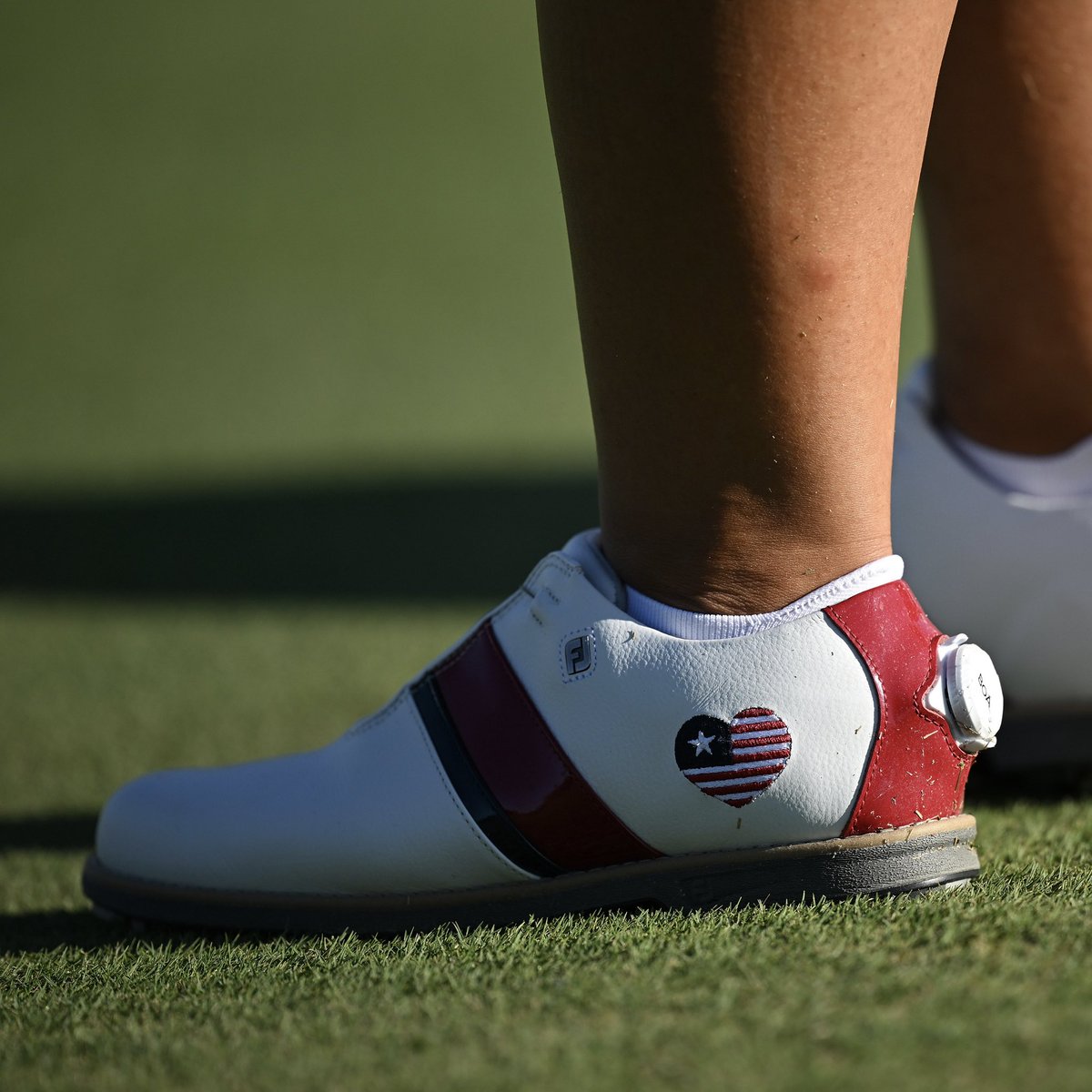 FootJoy's tweet photo. Some USA-themed FJs worn at the Solheim Cup in recent years… https://t.co/tQUfPEzv6O