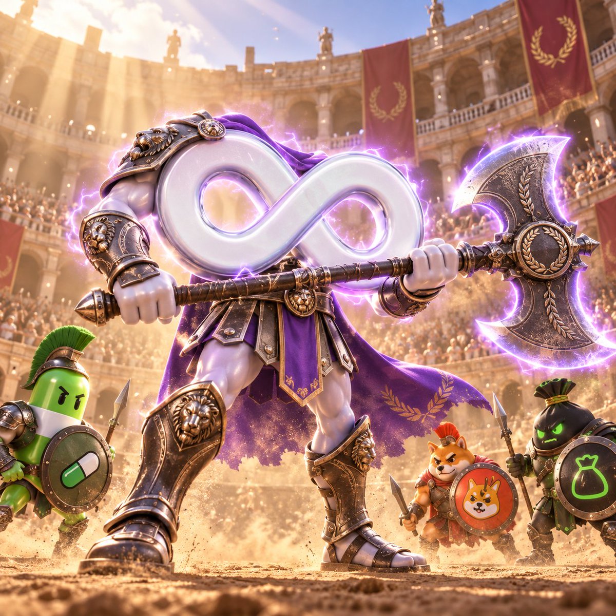 vvolt99's tweet photo. The Colosseum has seen many warriors. ⚔️

But every era has one they remember.

The gates are opening, and @rhompa is stepping into the arena.

Those who know his battles already know why that matters.

The arena is about to remember his name. ♾️

$LMTLESS https://t.co/KmoBGyRJge
