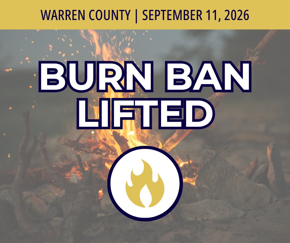 WarrenCountyGov's tweet photo. Please be advised that Judge Executive Gorman has officially lifted the burn ban for Warren County. 🔥 #warrencountyky https://t.co/0kbmvwMOPc