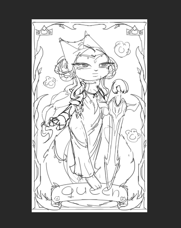Awestern_art's tweet photo. sketch tarot Queen of Swords https://t.co/Q7maDql62D