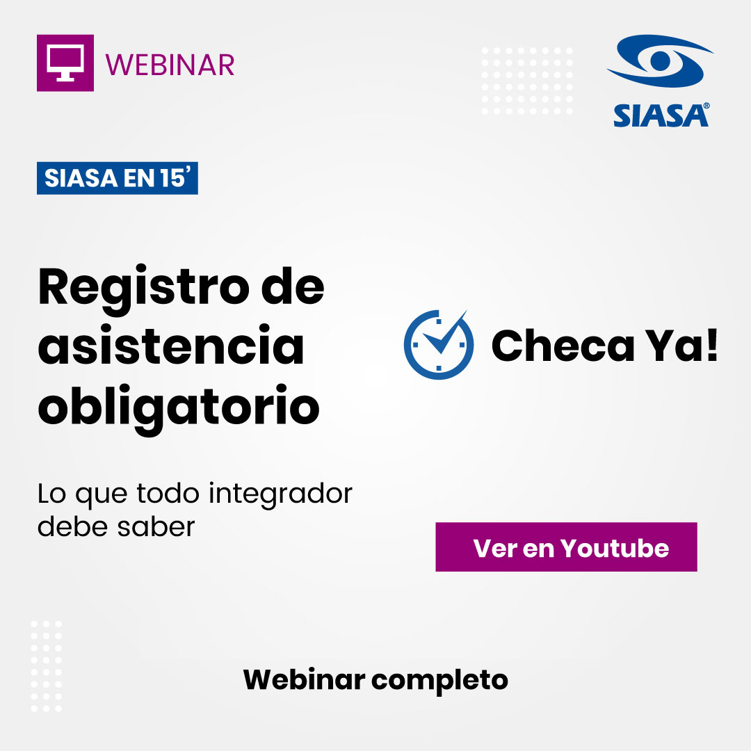 Siasa's tweet photo. El webinar terminó. El conocimiento queda. 🎥
Ya está disponible en YouTube la grabación de nuestro webinar sobre la ley del reloj checador y sobre Checa Ya!
▶️ https://t.co/yjQCQ9XBI1
Consulta el contenido cuando quieras y acompáñanos en vivo en nuestros próximos webinars. https://t.co/56wnotoePk
