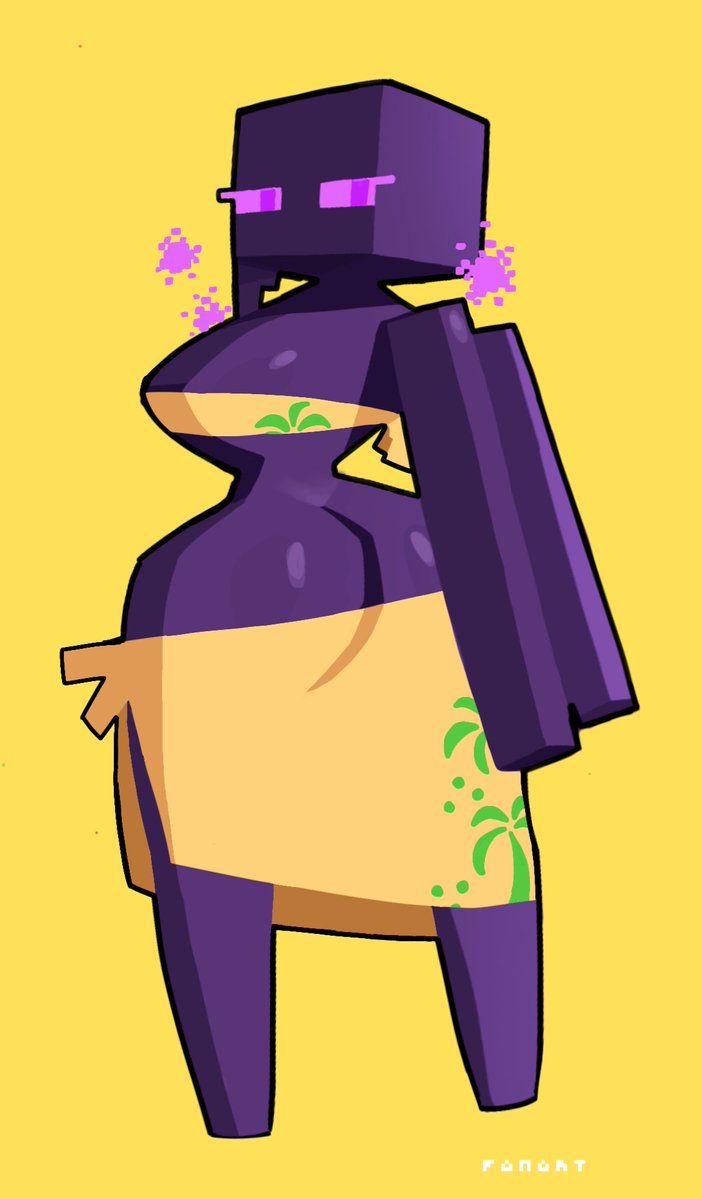 Monky629y's tweet photo. #minecraft #fanart #Enderman 
Endergirl https://t.co/wRnxveaw4D
