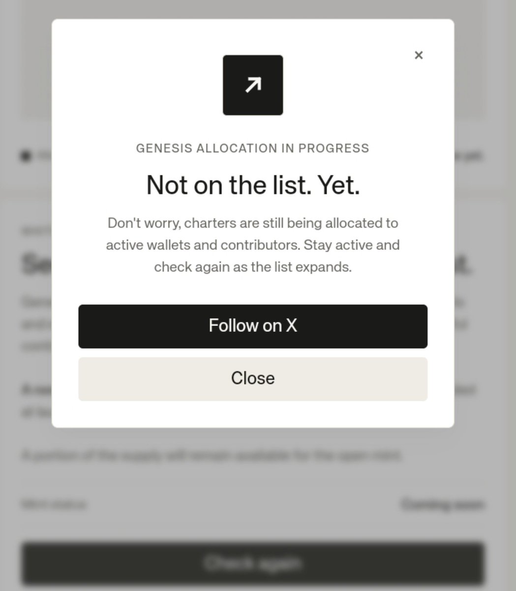 MuizBolaji4's tweet photo. A lot of people are asking how to get a spot for @standard_rsv .

They’re not handing out Genesis Charters for follow + RT. 
It’s a curated list. 1,000 free Charters, one per wallet. After that, new ones are supposed to go through an ETH auction.

What actually seems to get people in:

• being an active onchain wallet
• posting stuff that shows you actually read the mechanism
• useful replies and quote posts, not “need wl”
• looking like you’ll stick around after mint

Wave 1 went to active DeFi/NFT wallets, educators, and early supporters. 

Wave 2 was another hand-picked batch. Community chatter says a few hundred are already allocated and mint is close, but check the official site yourself.

If you want in:Use only https://t.co/U3pTjV9TuR  
Connect and check your status  

Stay active onchain
  
Talk about the protocol like you understood it  
Ignore random mint links  nothing is live yet except the list

This isn’t a PFP raid. Charter is more like a seat in the system.NFA. Read the whitepaper.