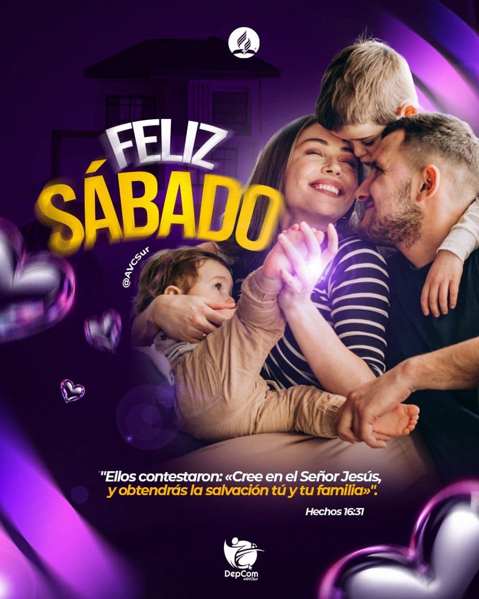 AVCSur's tweet photo. La familia es un refugio diseñado por Dios para reflejar Su amor 🏡❤️.
Mantener este hogar conectado a Su gracia es nuestra mayor bendición. 

¡Protege a los tuyos buscando la dirección divina! 🙌

¡Feliz sábado! 👨‍👩‍👧‍👦 https://t.co/ub53tTt0ub