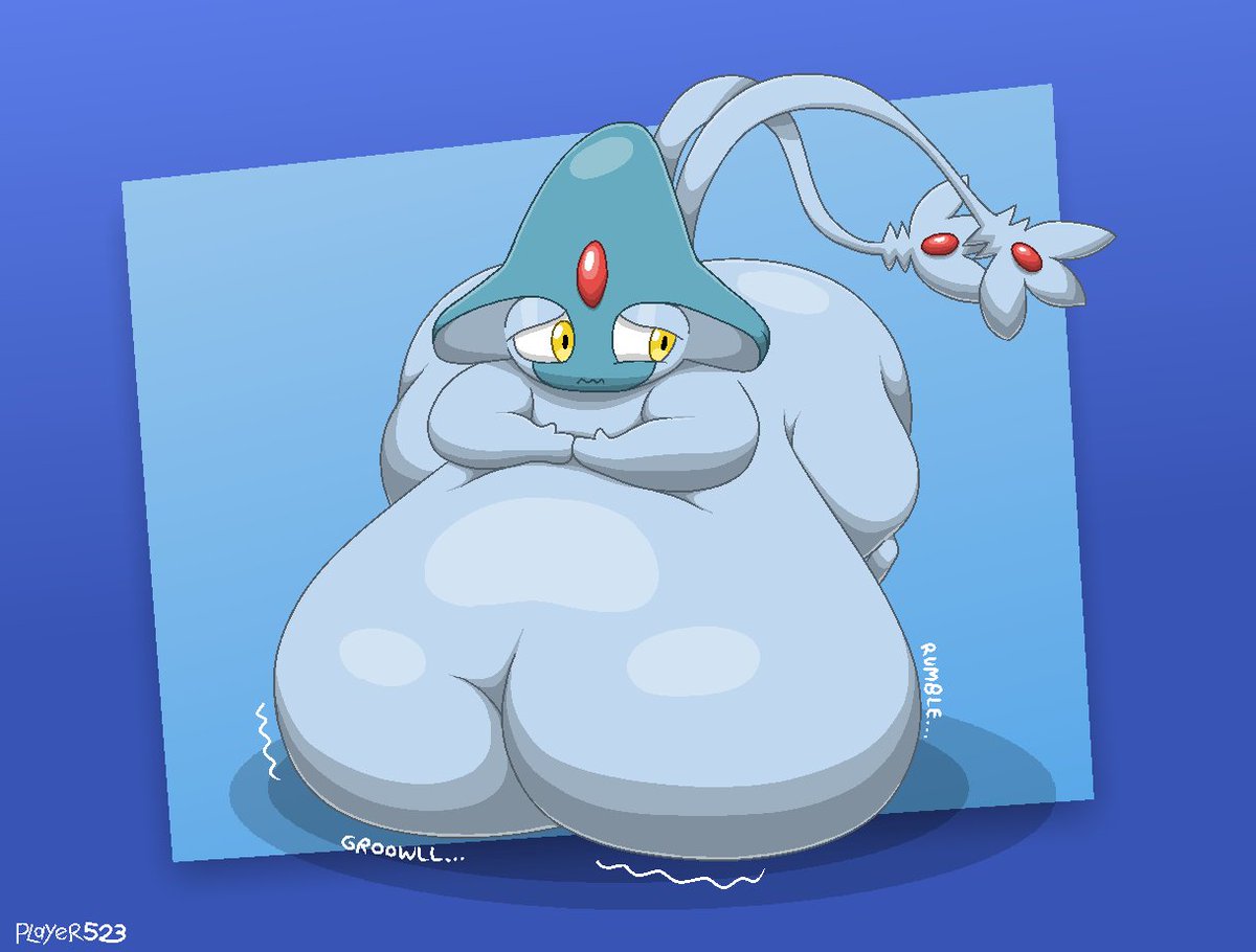 ThePlayerAlt523's tweet photo. (Dated 21st July 2025 #2)

Here's Azelf, which was one of the @rileyraichu3 's requests.

They're embarrassed after trying to lift the heavy gut off the ground... https://t.co/MqApzIMqAW
