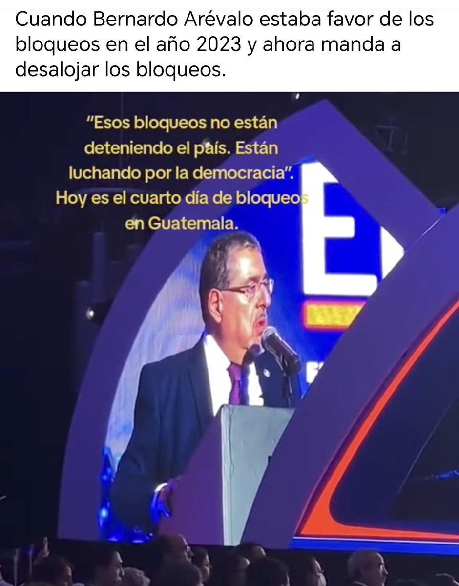 Eriol_Gt's tweet photo. #URGENTE

1. @MPguatemala dijo en audiencia que bloquear carreteras No es delito.

2. Ministro del @mingobguate dijo que bloquear carreteras SÍ es delito.

3. En 2023 @BArevalodeLeon era pro Bloqueos.

4. En 2026 Arévalo manda a liberar bloqueos con antimotines.

¿ENTONCES?!🌱🌱 https://t.co/beEkMbgDzd