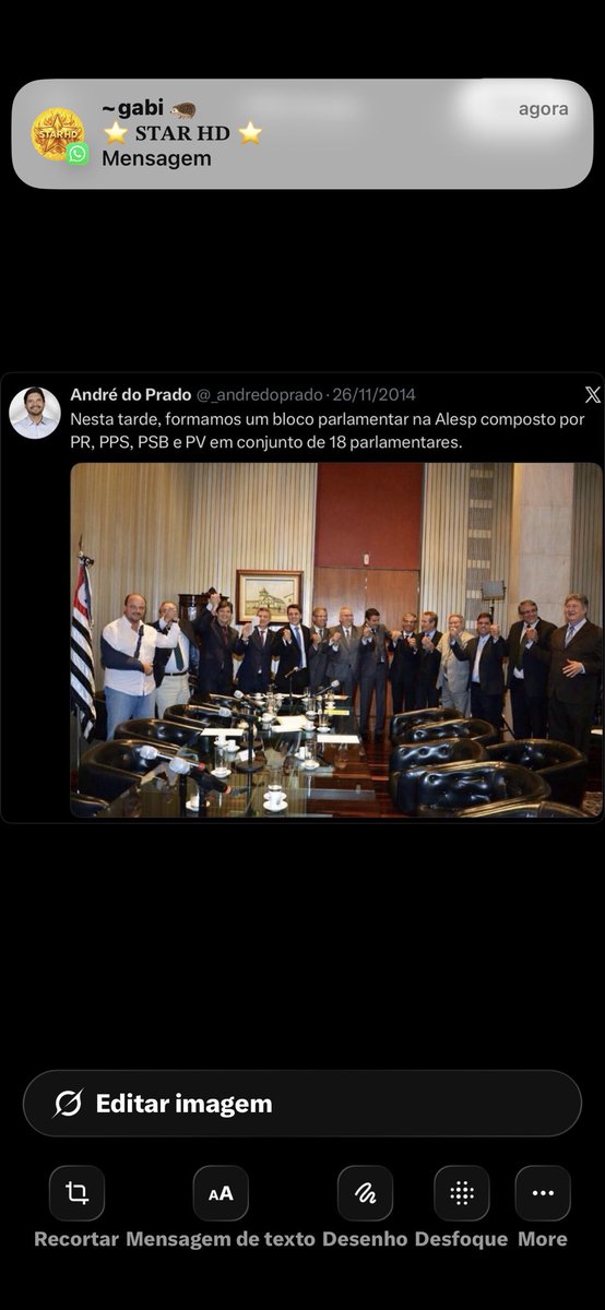 SolMoamed's tweet photo. Fotos isoladas, concordo, não provam posicionamento político. Mas eu não estou usando foto como prova; estou olhando histórico e fatos.
André do Prado foi autor do projeto que deu origem à Lei 15.301/2014, que proibiu a fabricação, venda e comercialização de armas de fogo de brinquedo em SP — fato registrado oficialmente pela Alesp.
E tem mais: o próprio registro da Alesp mostra que Márcio França lhe deu a oportunidade de ser líder do governo dele. (Alesp⁠)
Então, se você quer falar em “critérios relevantes”, vamos falar de histórico, atos e alianças políticas, e não de ataque pessoal.
“Sem ofensas, apenas força de expressão” não transforma chamar alguém de “idiota útil” em argumento. 😉