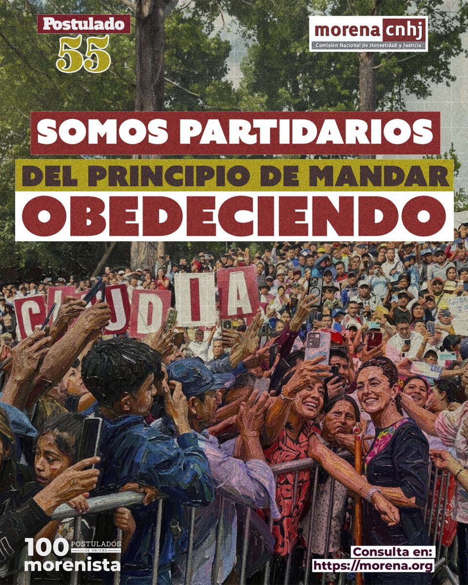 CNHJ_Morena's tweet photo. Cuando la motivación nace de la ética y los valores, la resistencia se convierte en propósito.

Asumir que el poder sólo tiene sentido y se convierte en virtud cuando se pone al servicio de los demás; -Artículo 3° inciso d). https://t.co/B9xZnPmjgY