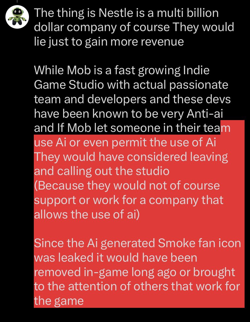 gamesChoresChil's tweet photo. @asotaya245104 @TMPTheodore Also just noticed EFP was made by newly hired developers of course some of them may have been clueless on how bad Gen Ai is https://t.co/my0mXylgvW