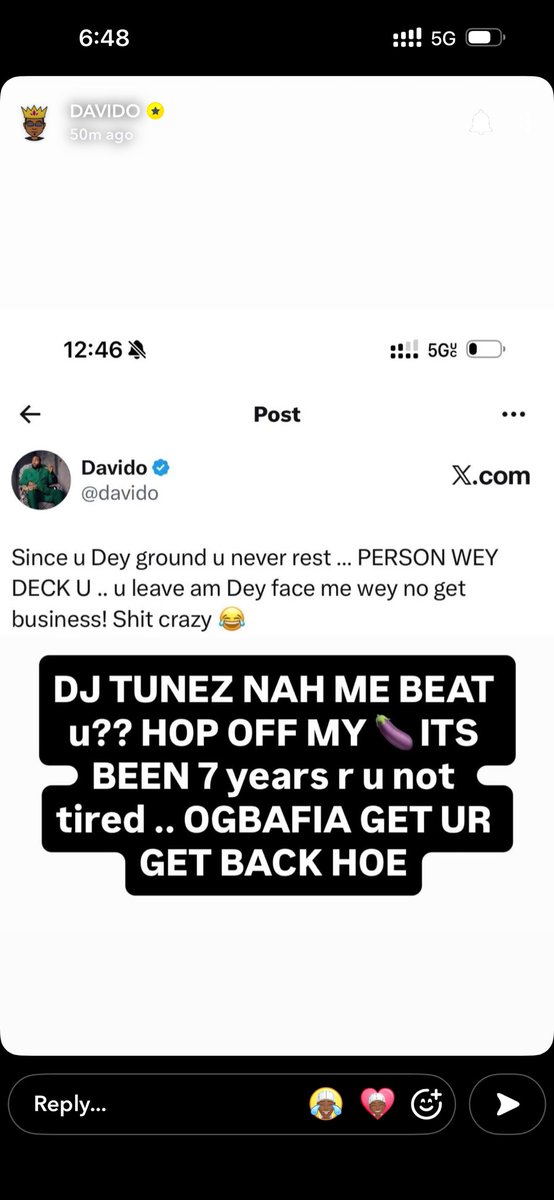 theolababs's tweet photo. Davido to Dj Tunes https://t.co/4ghJUUrDpV