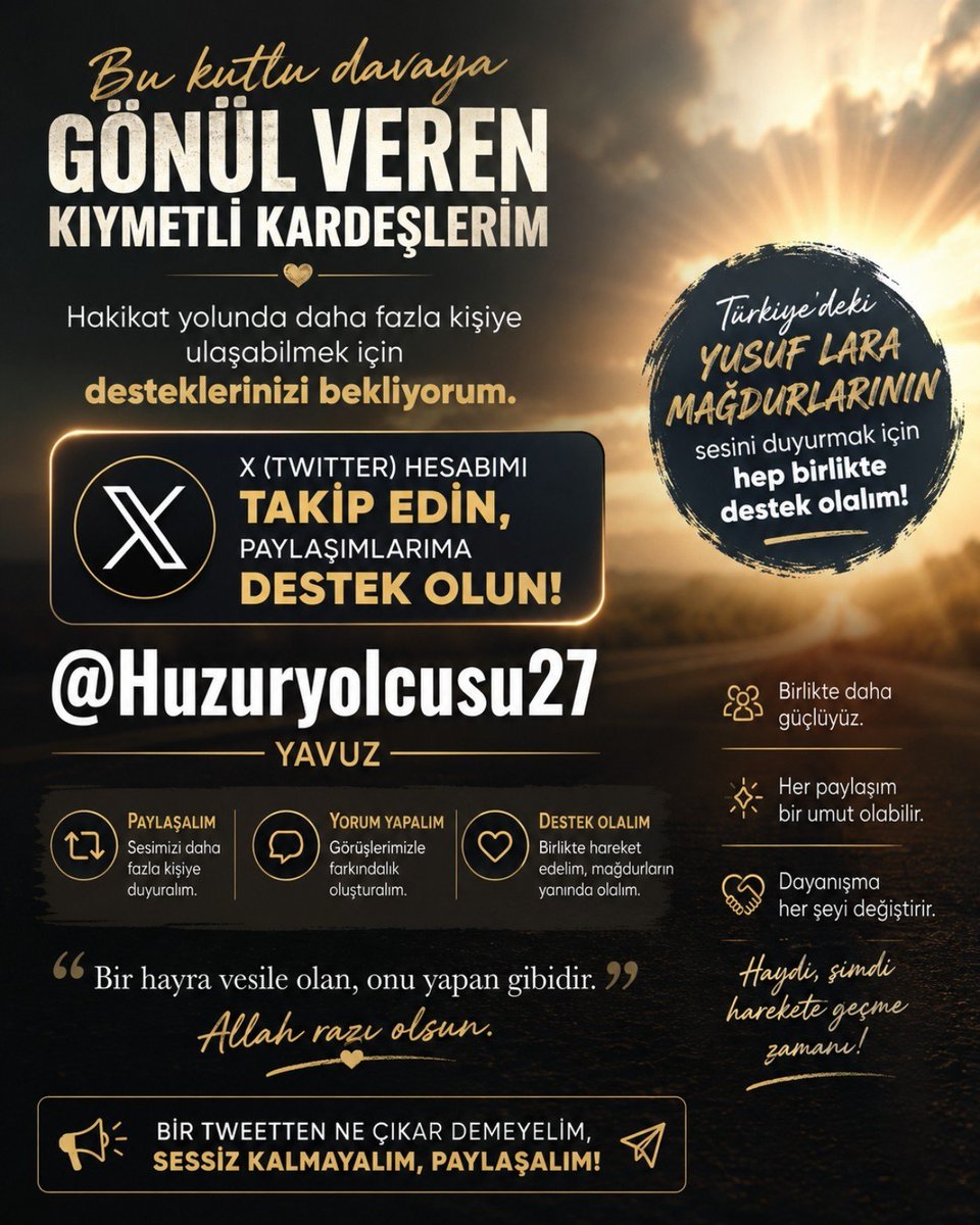 Huzuryolcusu27's tweet photo. @UNmasumlar35813 @Huzuryolcusu27  takiplerinizi ve desteklerinizi bekliyorum değerli arkadaşlar https://t.co/gA5rWFmx8p