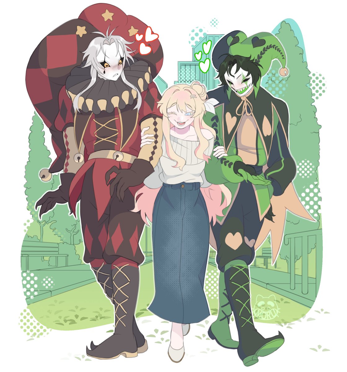 moRu_tt's tweet photo. HEY! Invite me to the park! ⛲🥺

Commission!!
#pierrot #harlequin #tfc #thefreakcircus #commission #ocs https://t.co/g3oSARl4rF