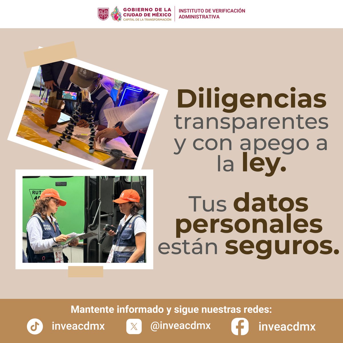 inveacdmx's tweet photo. El Instituto de Verificación Administrativa garantiza que esta información está protegida bajo estrictas medidas de seguridad, en apego a la normatividad vigente. 📜✅
¡Puedes confiar en el #INVEA! 🤝
Siempre trabajamos para ti. ✨ https://t.co/KvOAUqQXM6