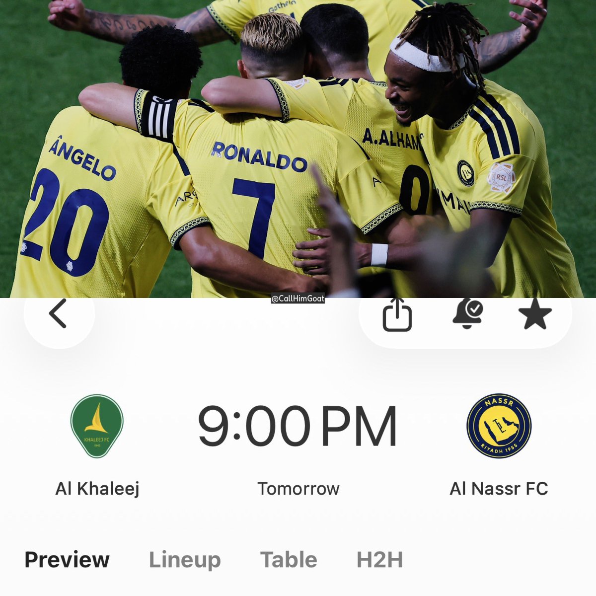 CallHimGoat's tweet photo. 🚨🚨

تاريخي وأسطوري..

في حال تسجيل النصر غدًا ضد الخليج

سيصبح نادي النصر أول نادي في تاريخ كرة القدم يسجل في 94 متتالية في الدوري 😳😳

سيحطم رقم ريفر بليت الصامد منذ ثلاثينيات القرن الماضي !!!!!!

وأيضًا نادي بنفيكا منذ عام 2012-2015

غدًا قد يُكتب تاريخ جديد https://t.co/bY0poLN3aT