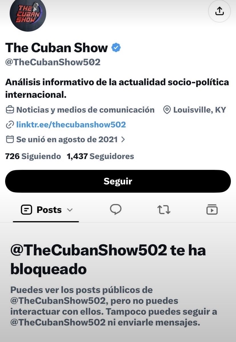 ColumbieE's tweet photo. Que personaje más patético. Me invita a su espectáculo circense, donde solo se desprestigia al exilio cubano y no hay ni una sola crítica al régimen, y ahora pretende este bufón que yo caiga en su juego, luego de tenerme bloqueado por mucho tiempo. https://t.co/THXT9nMvP4