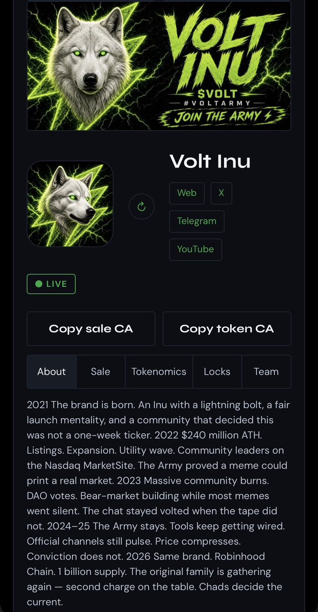 Pablo_cro's tweet photo. If you don’t know the #VOLTARMY ..

Here’s a little info on them. 

This OG COMMUNITY will teach you things , encourage you and support you.

Join the TELEGRAM!  the Voltage is around the Corner ⚡️🫡

👉 https://t.co/7FHxyezqF6 https://t.co/KGpqQer80x