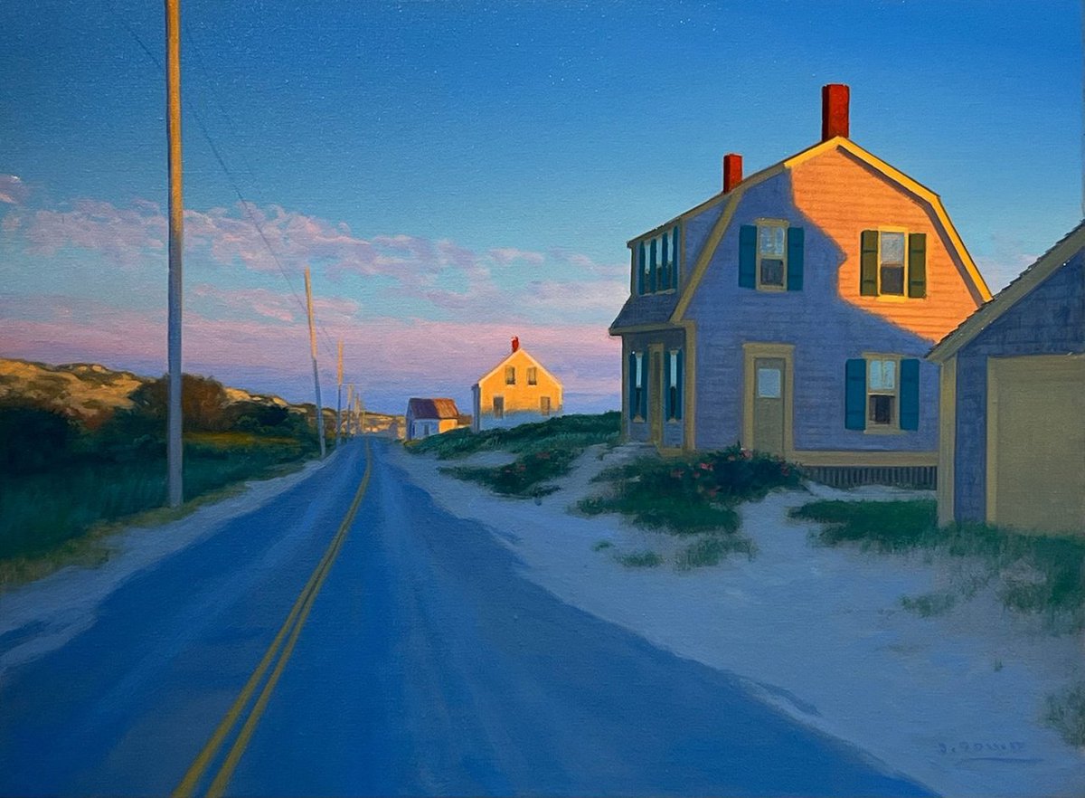 fraveris's tweet photo. Beach Point Twilight              
 
John Dowd. ,  2026.

American , b. 1960 

Oil on linen https://t.co/ZF8qRUN4QK