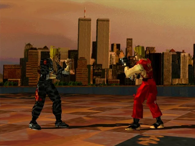 PolyDepression's tweet photo. The Twin Towers seen in games (1995-2006) https://t.co/L7bx5MAwZk