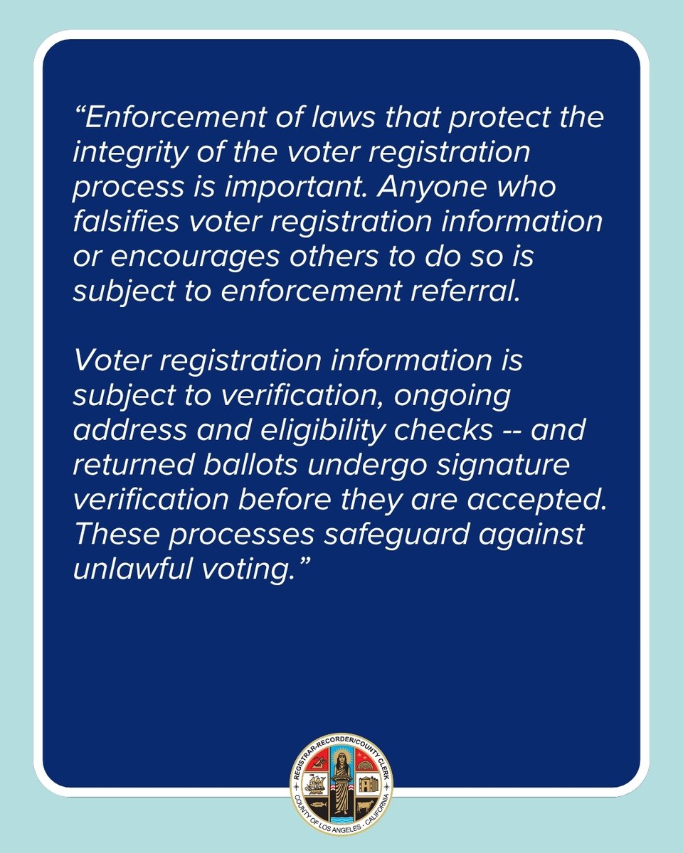 LACountyRRCC's tweet photo. Dean C. Logan's Statement on Alleged Petition Signature and Voter Registration Scheme: https://t.co/lw3vKfM6Qe