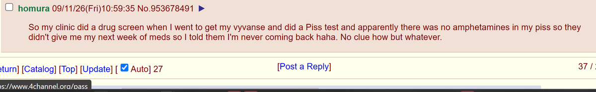Nezvya's tweet photo. @CopaHealth @FBIPhoenix @PhoenixPolice @FBI : 
First before they gave me my first 7-day Vyvanse prescription, they lied to me and said I popped meth on the test (Haven't smoked in 13 years) but they gave me a week, now they say i dont have any meth in my system so they cant give. https://t.co/vGUBSRxHVN