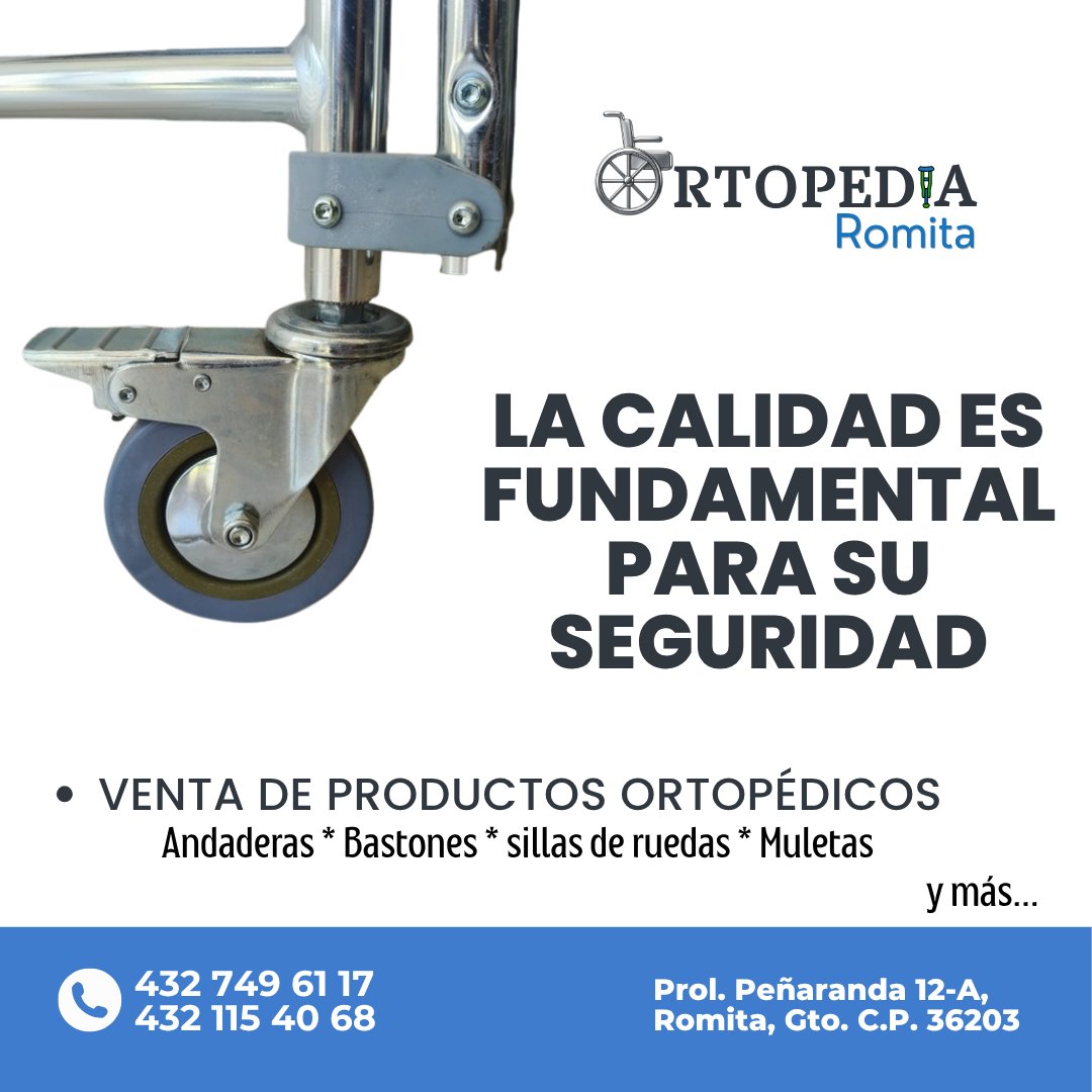 ortopediaromita's tweet photo. Ortopedia Romita su mejor opción para adquirir artículos #ortopédicos de calidad a precios #justos
#andaderas #sillasderuedas #muletas #bastones y mucho más https://t.co/INPQPE16on