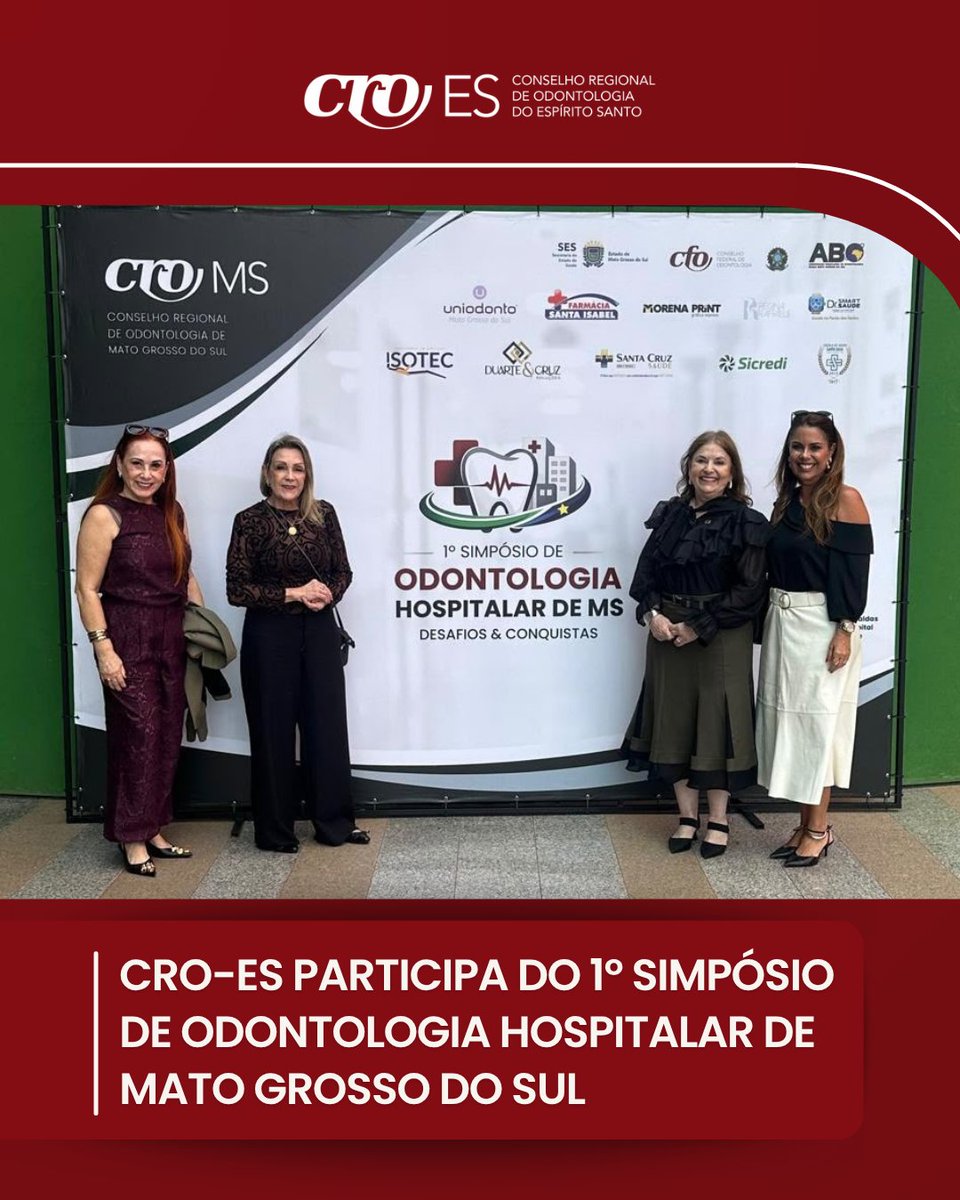 CRO_ES's tweet photo. CRO-ES participa do 1º Simpósio de Odontologia Hospitalar de Mato Grosso do Sul
https://t.co/hkR2GK7uyg https://t.co/zo42Byf24N