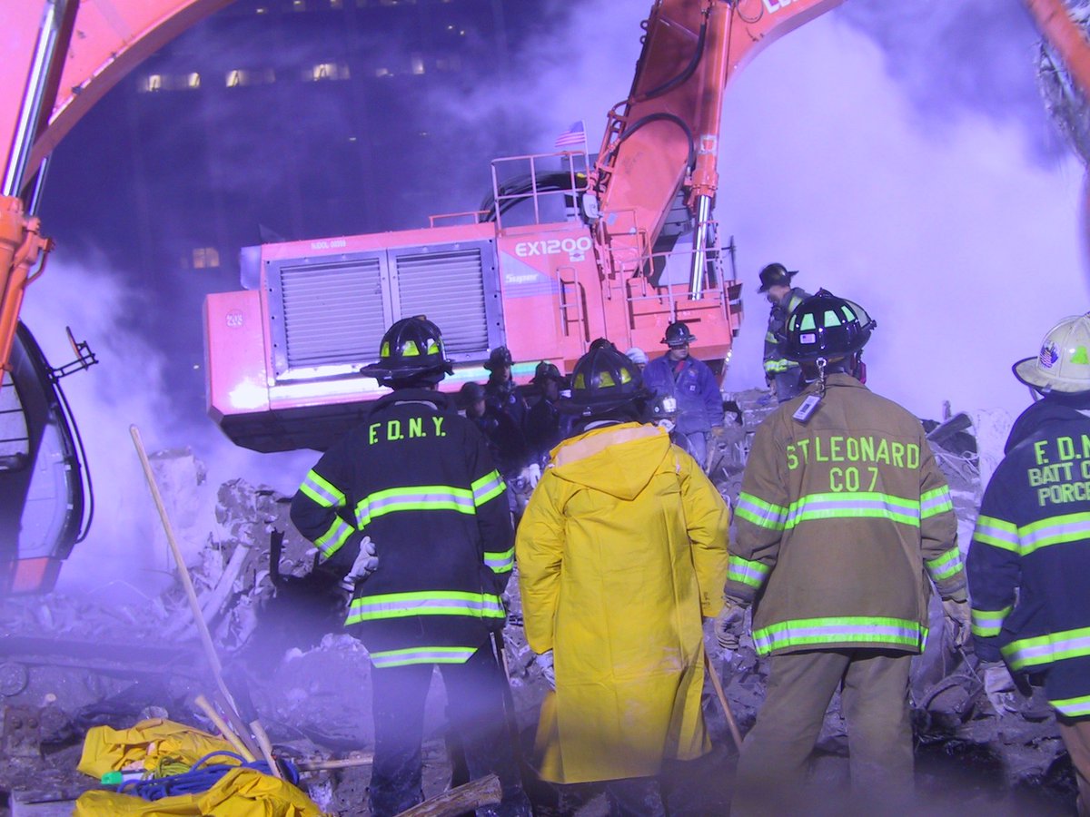 texheavy's tweet photo. 1.8 million tons of debris were cleared from Ground Zero in just eight months.

We remember the nearly 3,000 victims, the first responders who ran toward danger, and the 1000s of ironworkers, operators, truck drivers, and laborers who stayed to search, clear, and rebuild.

We must never forget 9/11