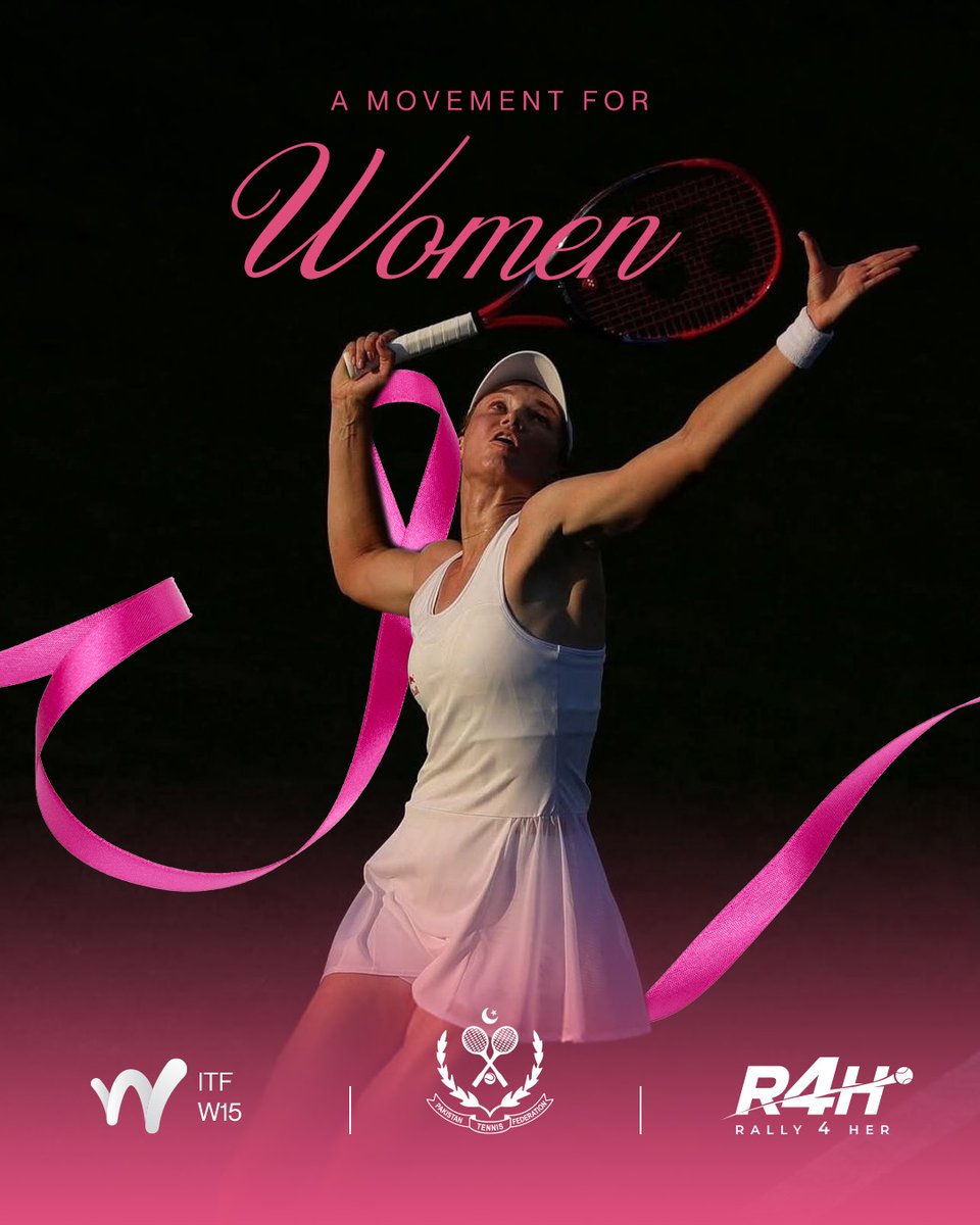 worldtennispk's tweet photo. More women on the court. More voices behind the cause. More opportunities ahead. 🩷🎾
From raising breast cancer awareness to championing women’s tennis, every rally carries a message:

Her game. Her health. Her future.

#Rally4Her #R4H #BreastCancerAwareness #PakistanTennis https://t.co/QSD8x53wUd
