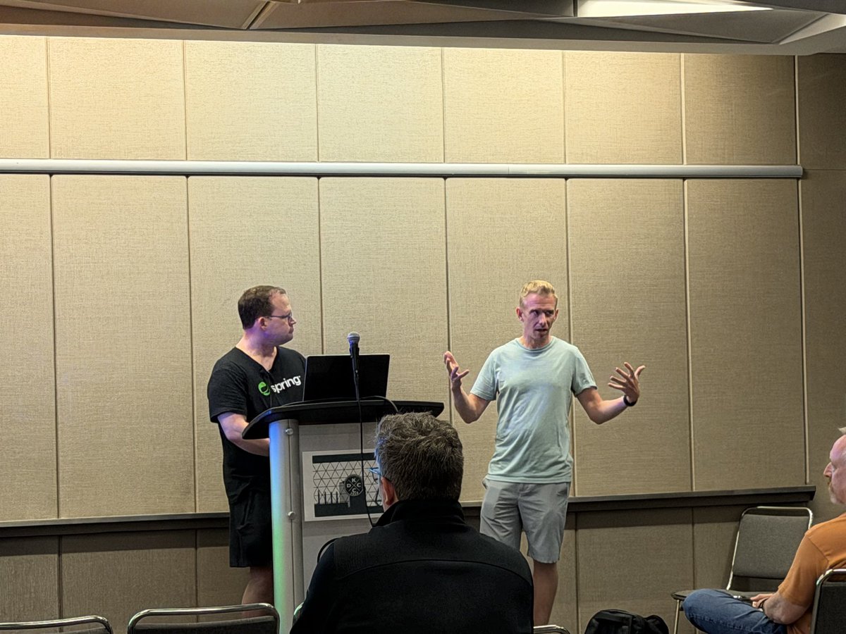 dashaun's tweet photo. All the cool kids are watching @starbuxman and @rob_winch talk about #SpringSecurity (Part 1) at @kc_dc

Spotted: @spencerbgibb and @scottyfred https://t.co/7B8CkR6Dgz