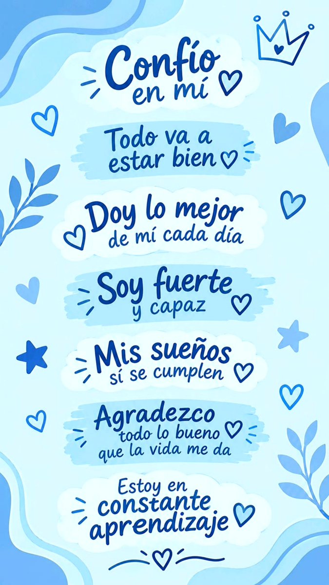 AlgodeAzukr's tweet photo. Confío en mi... 💙🩵🤍 https://t.co/XSjNRJohbV