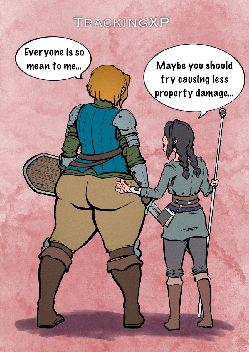 TrackingXP's tweet photo. Big Bridget smashing through the table is blowing up, so I figured I'd also share the follow-up doodle.

Also a meme lol https://t.co/vUrP5yuo0N