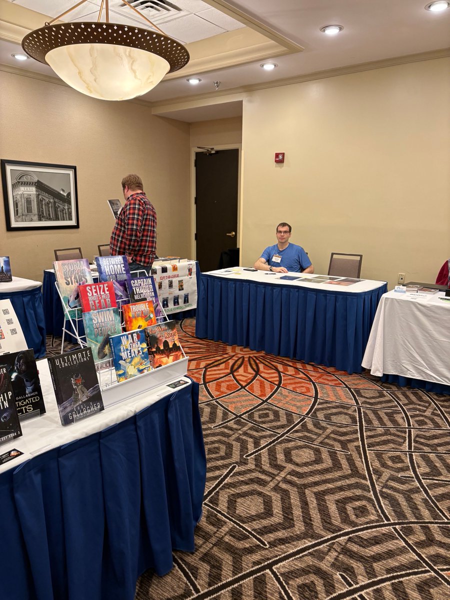 SKirkPierzchala's tweet photo. I do have copies of everything available! Things are quiet at the moment, as people are still arriving and setting up! @WatcherDamned https://t.co/8XKJQXVayA
