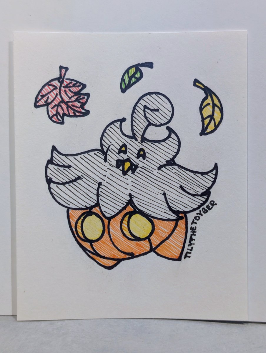 TilyTheToyger's tweet photo. I left some little pen doodles at my local trinket library!

I hope someone enjoys them! ❤️

#myart | #pokemon #psyduck #pumpkaboo https://t.co/2wROqIj7oi