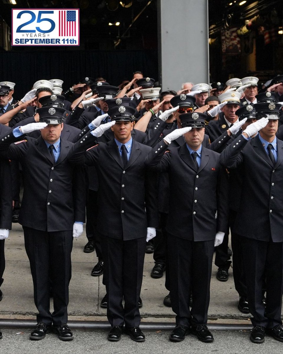 NEWSMAX's tweet photo. Thousands gathered at the National September 11 Memorial as first responders, families, and community members commemorated the anniversary of the attacks that changed America forever. https://t.co/B3buzR3JXU