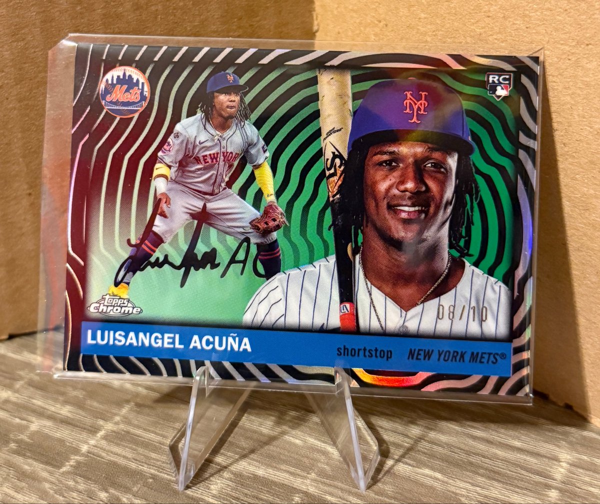 thehobbyhunt's tweet photo. @84baseballcards @KellysKards1768 @HobbyRetweet_ @SportsSell3 @sportsfanmedia @DailySportcards Acuña /10 - $30
Nimmo /55 - $15 https://t.co/JNHcOLHbIR