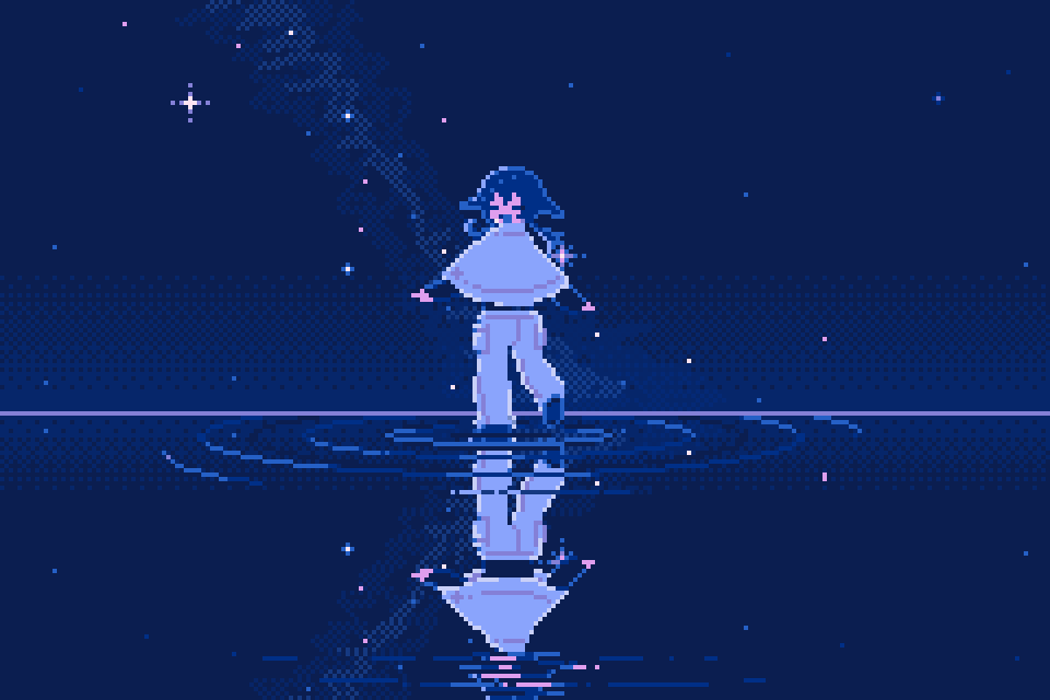 ummumii's tweet photo. 滅びゆく星と、そこに残る誰かの人生を、静かに見つめるＳＦノベルゲーム
『見えない星を抱きしめて』を制作中です🌌

プレイヤーができるのは、
孤独な通話相手にシグナルを送り、
「ここにいる」と伝えることだけ…

現在　シグナルの動作確認やシナリオの見直しを進めています
#スーパーゲ制デー https://t.co/l6SSiW1uow