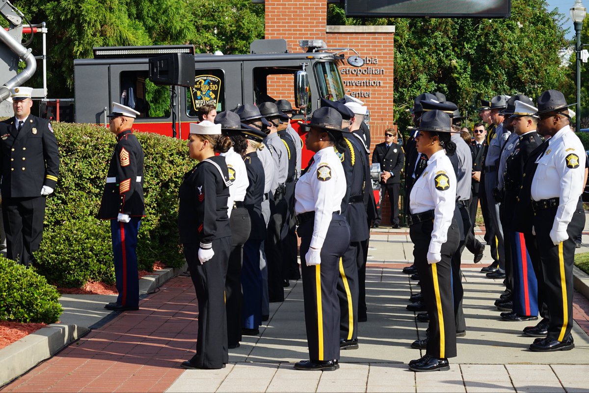 henrymcmaster's tweet photo. This morning at the South Carolina 9/11 Memorial, we marked 25 years since the horrific attacks of September 11, 2001. We continue to honor the lives lost that day and in the years that followed. We must never forget. https://t.co/Gk1LCZ7Scu