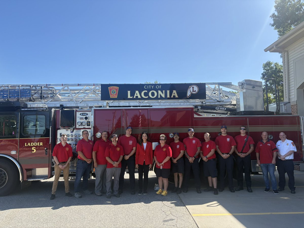 KellyAyotte's tweet photo. Thank you to the men and women of the Laconia Fire Department for all you do to keep your community safe! New Hampshire is proud of you. https://t.co/bIkRTpCyz2