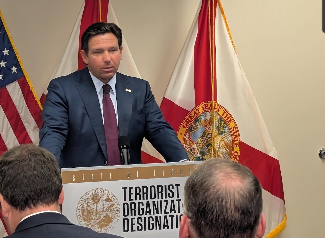 Arkadalo's tweet photo. This morning DeSantis and the Cabinet got on a short call and locked in the rule for how Florida brands a group a terrorist organization. Twenty five years to the day after four planes hit this country. Flags at half staff. And Tallahassee still found time to do the paperwork.

FDLE Commissioner Mark Glass, as chief of domestic security, puts a name in front of the governor and Cabinet. The group gets seven days to object in writing. If it sticks, it hits the register and takes effect in thirty days. No more endless press conferences. A list.

CAIR, the Muslim Brotherhood, Antifa, Tren de Aragua, the cartels, and Iran’s Revolutionary Guard were already on the board when the law went live in July. CAIR ran to federal court the same day. That tells you everything.

The statute also says a student at a Florida college who promotes one of those groups can be shown the door. Scholarship money does not follow a campus that plays house with them.

Some people will call it overreach. They said the same thing after the towers fell. Florida just wrote the process down and dated it 9/11.

That is Florida. 🇺🇸