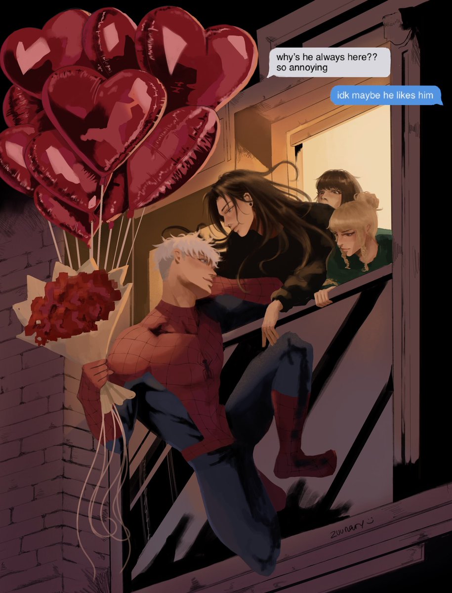 zuunary's tweet photo. midnight visit <3

#spiderman #jjk https://t.co/RX4fsbjcG3