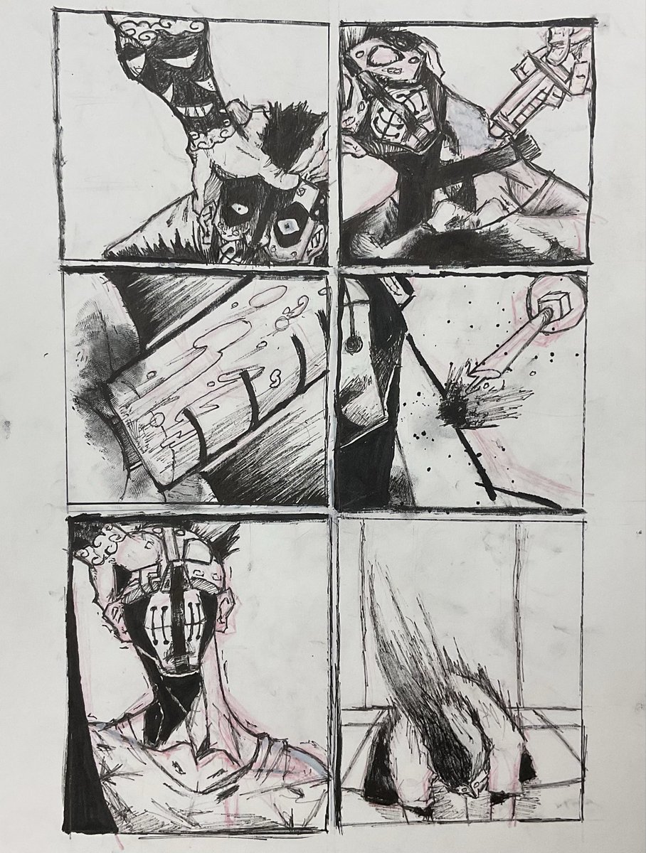 RED___MAN's tweet photo. Finished the inks for page 8 of my comic Ultra Violent #2. I’m gonna start coloring later today.🤘

#art #drae #artist #comicbookart #WIP #inking https://t.co/2aJDf9ZgIk