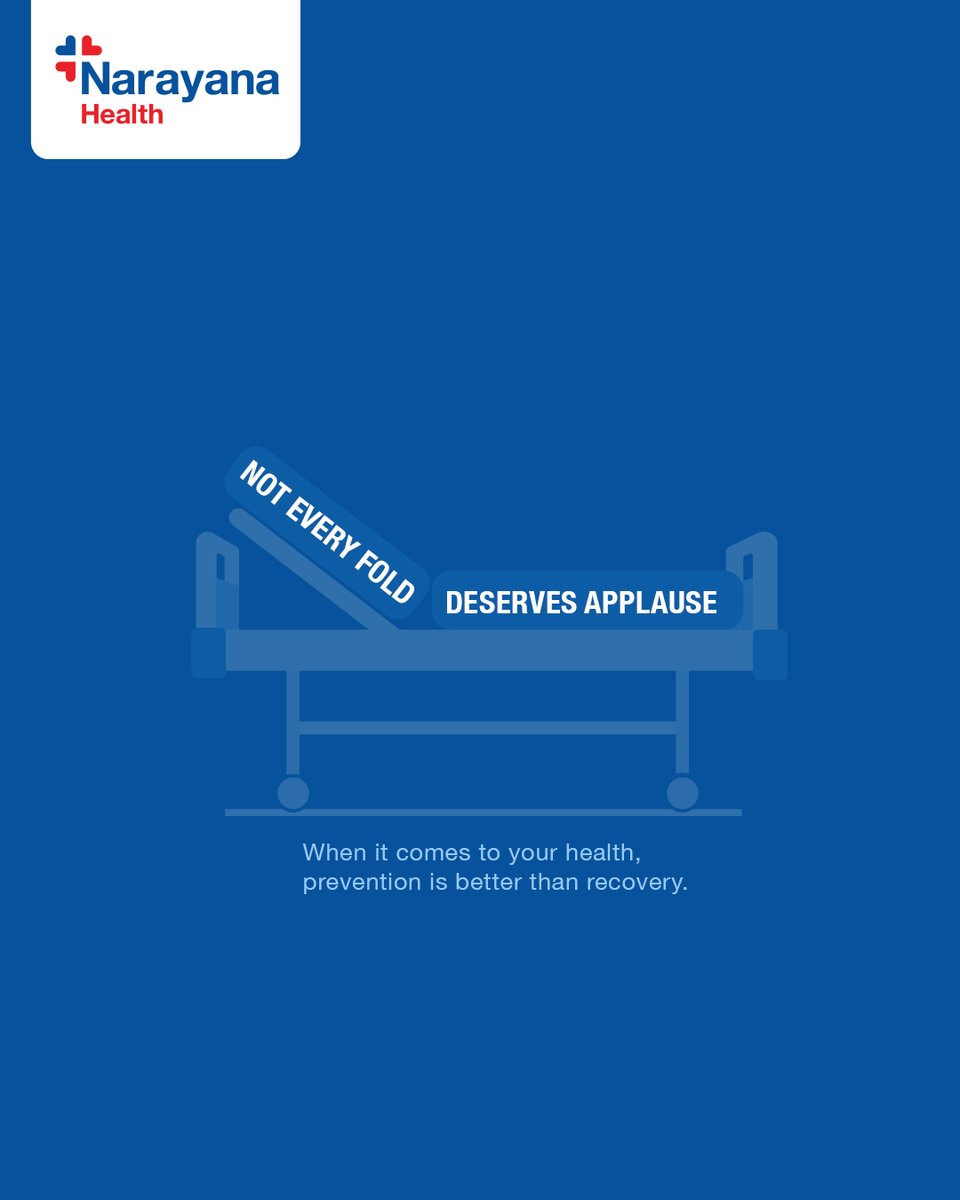 NarayanaHealth's tweet photo. Some folds aren't worth upgrading to. Don't wait for your health to fold before you start taking care of it. Priority check-ups over tech check-ups, always. 

#TakeCare #NarayanaHealth #PreventionFirst #HealthFirst https://t.co/zY6fGsyLb6