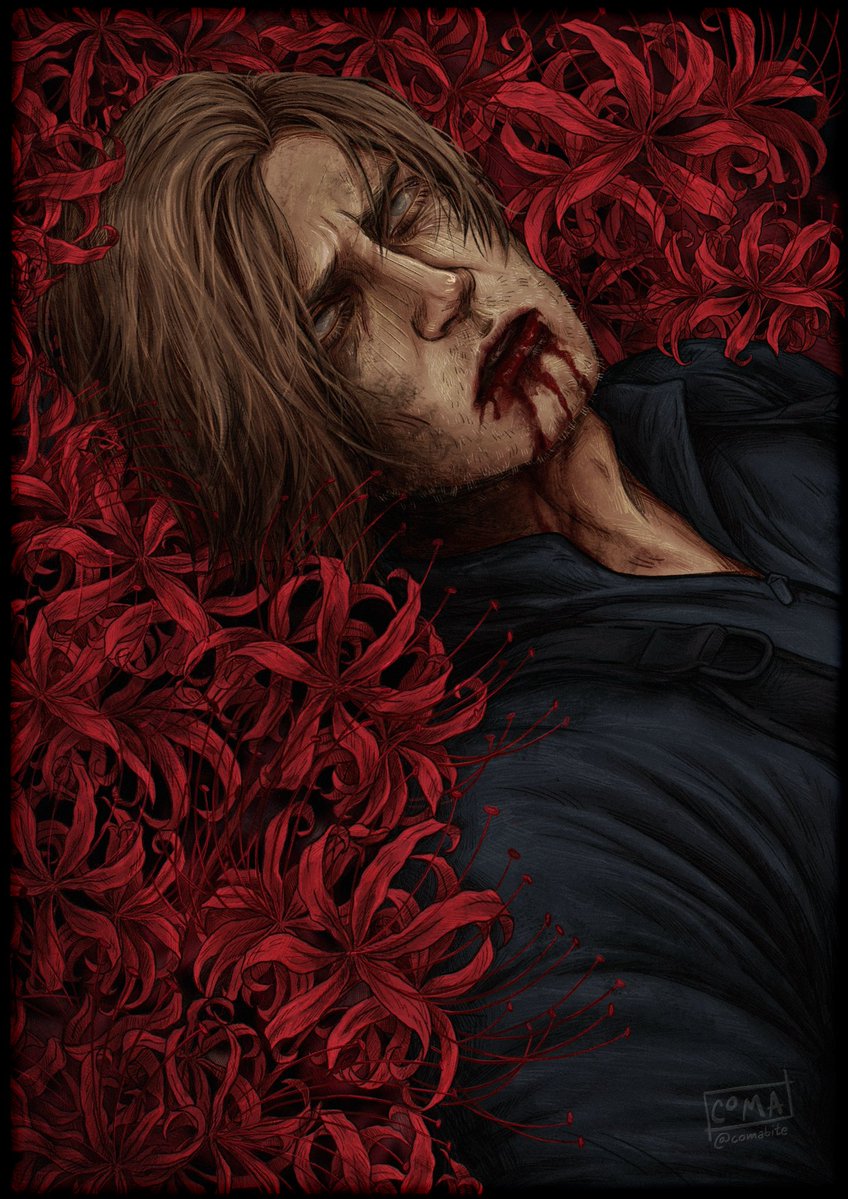 comabite's tweet photo. One day the only butterflies left will 
be in your chest as you march towards your death, 
breathing your last breath 

#LeonKennedy #ResidentEvil #ResidentEvilReqiuem #RE9 https://t.co/V6X65YvD0s